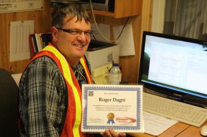 Roger Dugré, superviseur de maintenance chez Kruger inc. à St-Roch-de-Mékinak, 2012
